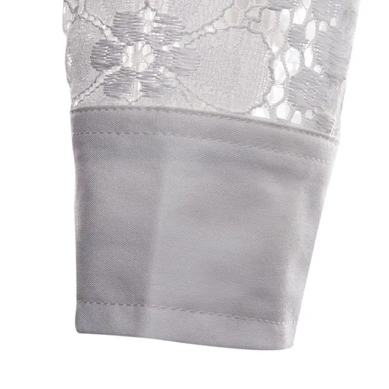 Summer Clothing Casual Texture Crotchet Button Up Lace Shirt Custom Mens Fashion Short Sleeves Crochet Knit Shirts For Men