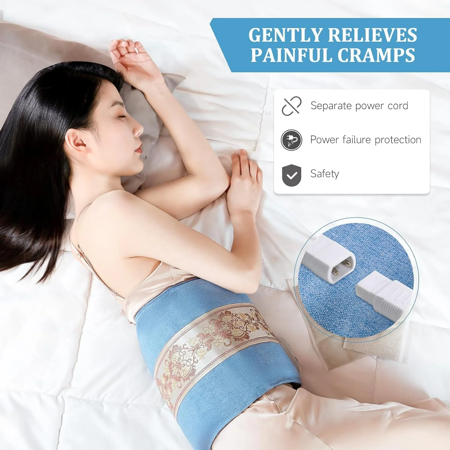 OEM/ODM Electric Sea Salt Hot Heated Pad with Moxibustion 9 Heat Settings Thermal Equipment for Back Pain Relief