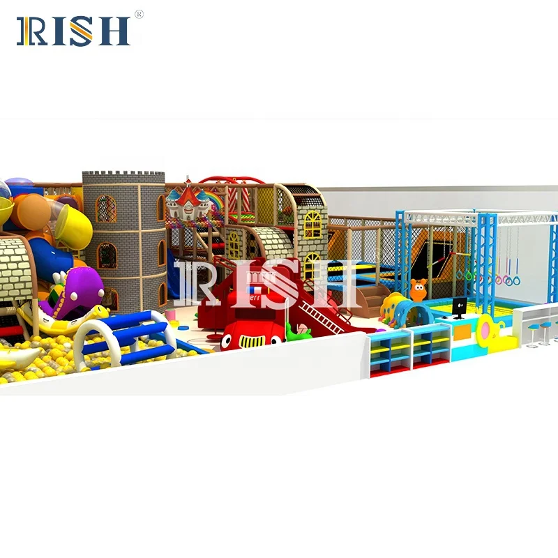 Attractive soft indoor commercial playground sets for europe  climbing wall kids games arcade pool slide