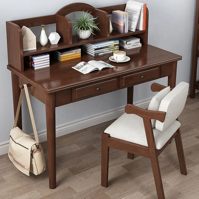 Home Decoration Furniture Office Drawer Pine Wood Computer Laptop Table