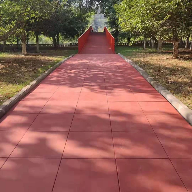 2024 China rubber tile mats for indoor and outdoor Gymnasium and playground rubber tile flooring