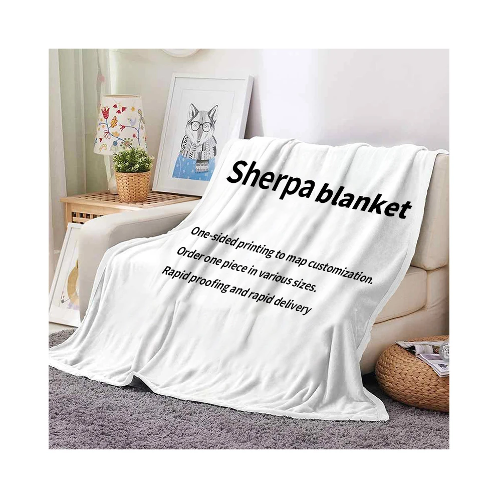 Home custom printed thick sherpa throw blanket Throw/Travel Blanket for  double bed, Sofa, Couch, Camping and Travel