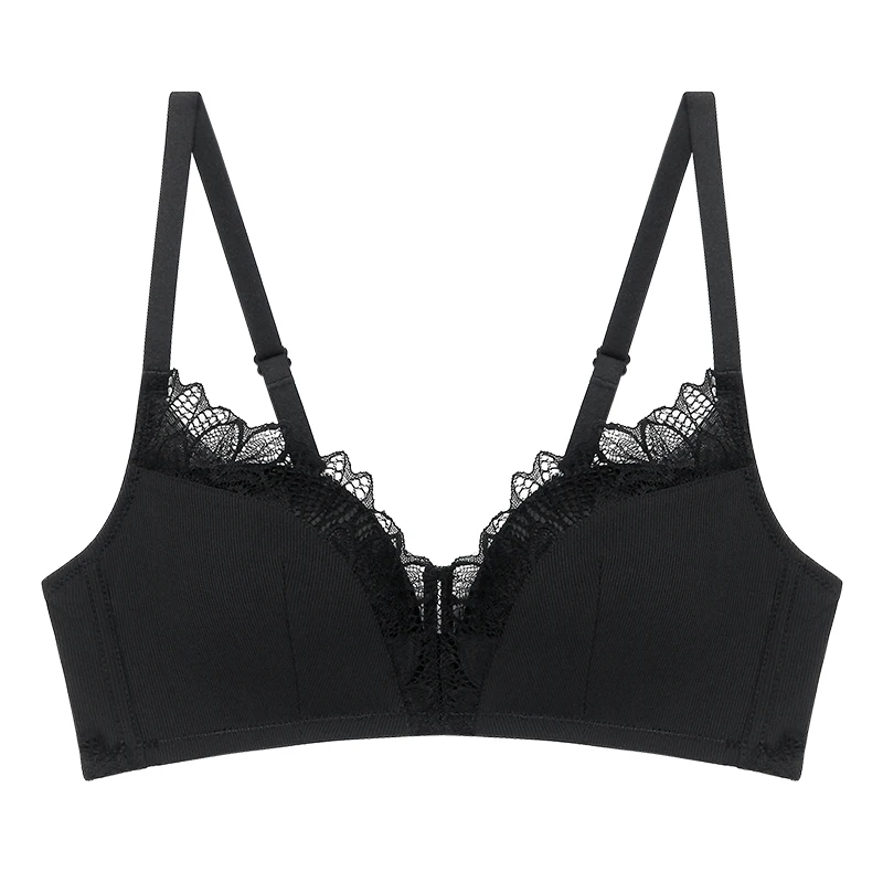 Top Quality Nice mixed Pure sexy breast without bra Color Wire free Seamless Bra