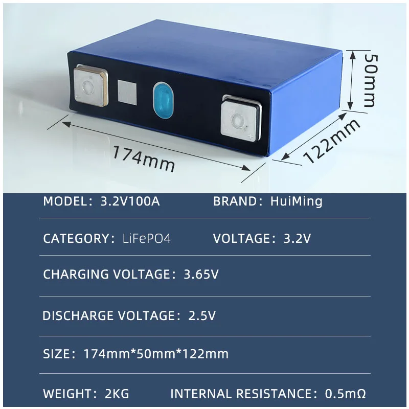 Whole Sale Rechargeable Prismatic Lifepo4 Lithium ion Battery Cells 3.2V 50Ah 100Ah 200Ah 280Ah Lifepo4 Battery Cell