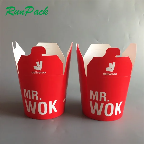 16oz 26 oz 32 oz disposable printed pasta food packaging take away noodle box custom