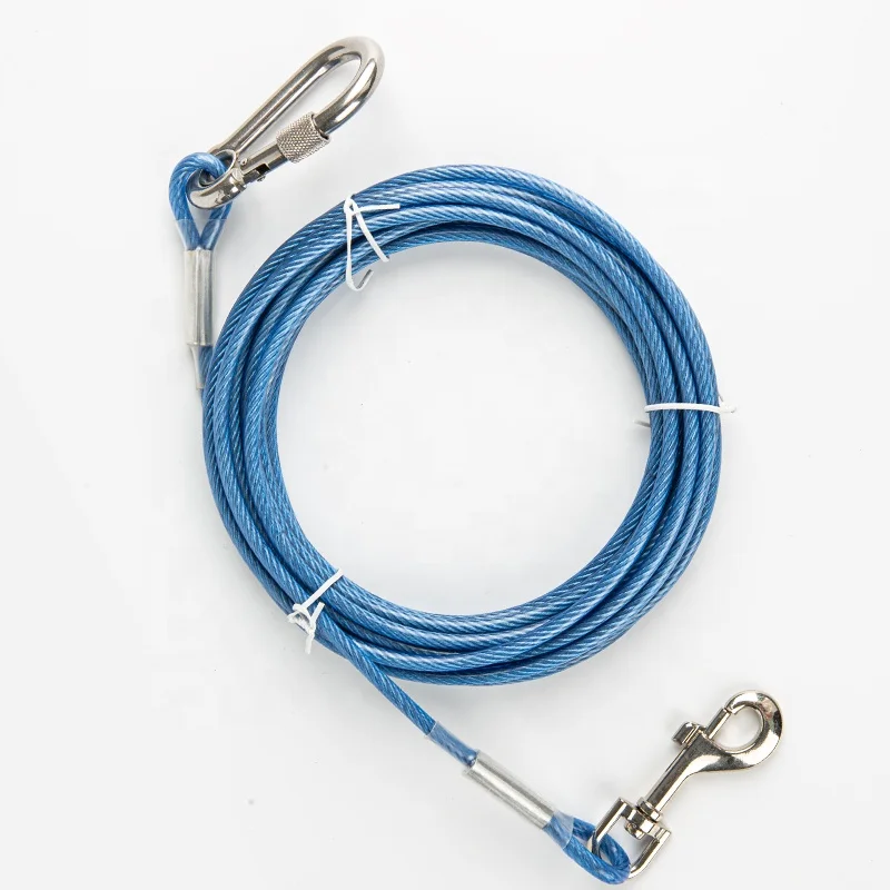 Хороший Удлинительный толстый выдвижной трос с нейлоновым покрытием, прочный поводок для собак, для тяжелых условий работы, 30 футов, кабель для маленьких собак