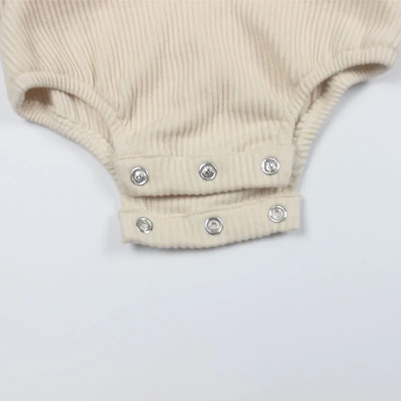 Good Sell 100% Natural Plain Cute Organic Cotton Knit Newborn Bodysuit Baby Romper