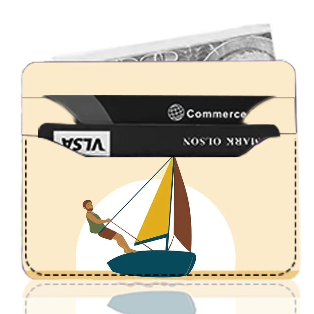 high quality custom slim card holder luxury pu leather personalized card holder business card holders