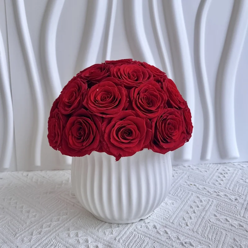 Preserved Rose Bouquet Decorative Home Decor Real Preserved Rose In Vase Everlasting Roses