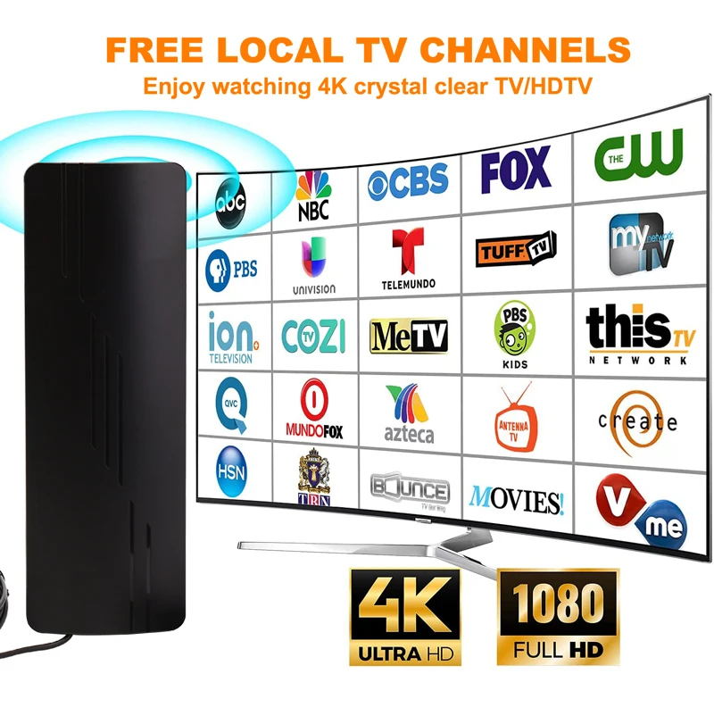  2021 New Free channels TV enhanced high gain amplified signal hd digital outdoor tv