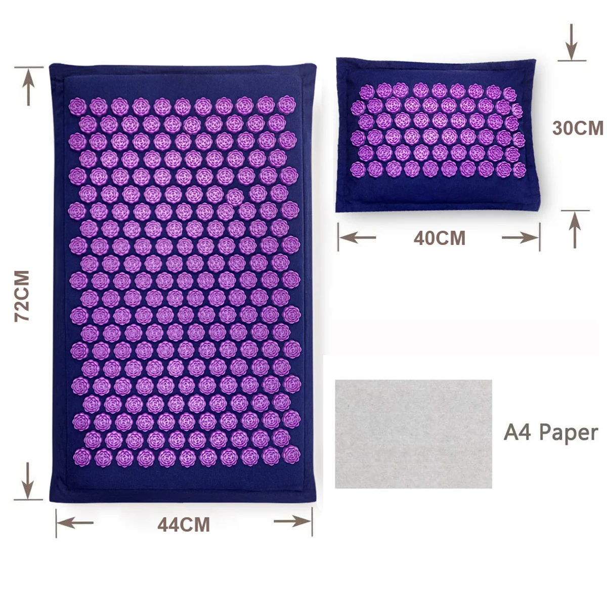 
Natural Organic Linen Yoga Yantra Foot Shakti Lotus Plastic Spikes Massage Eco Acupressure Mat And Pillow Set 