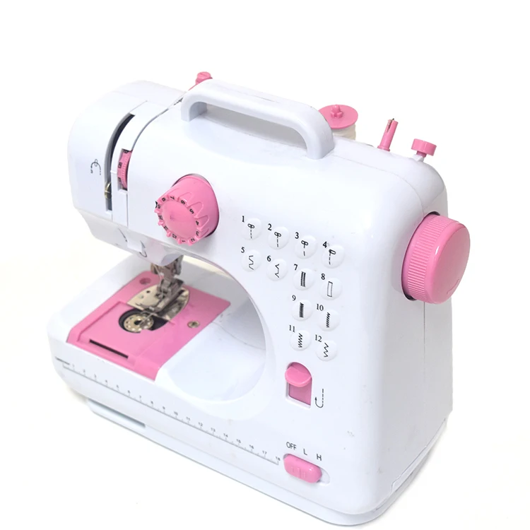 Cheap 505A Sewing Machine Household Knitting Electrical Mini Portable Sewing DC Power Pedal Sewing Machine Mini Russian Manual