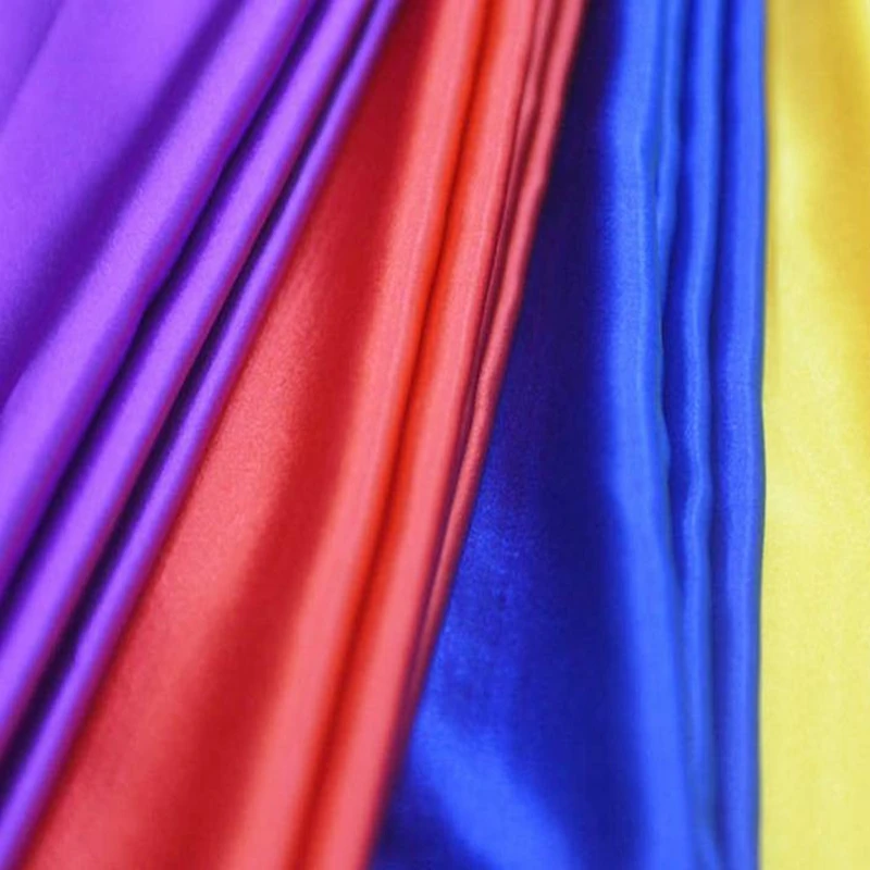 high quality smooth hand feeling dress material acetate satin fabric