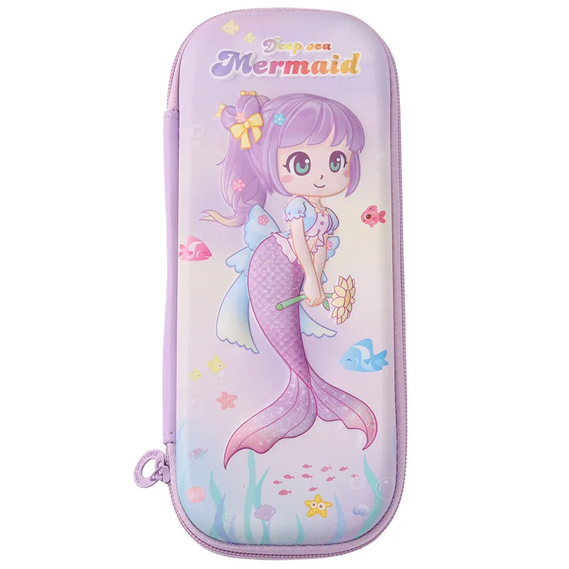 3D Space Pattern EVA Case With Zippered For Girls Boys Large Capacity Stationery Pencil Storage Pouch