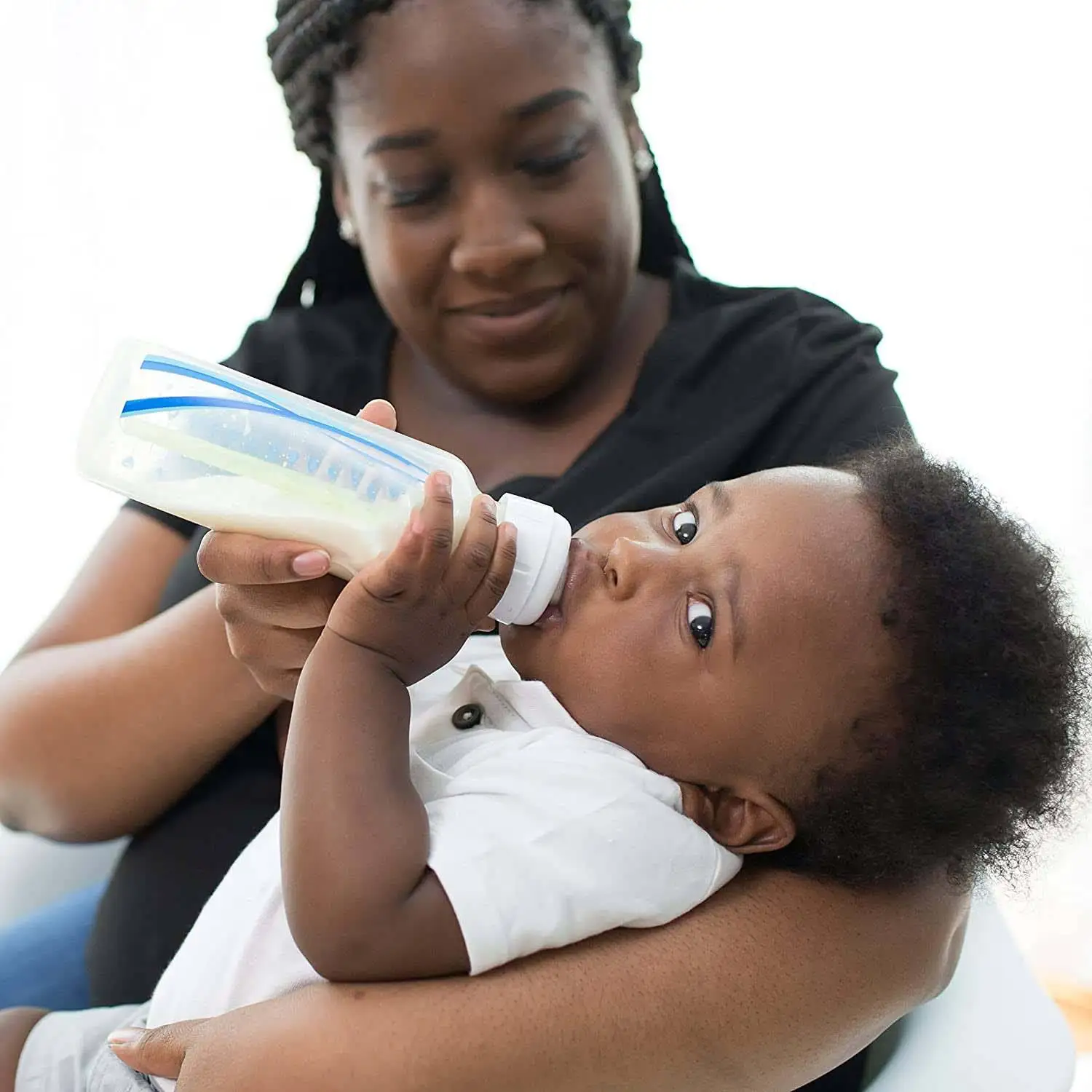 OEM sevice factory price Baby Feeding Bottle 150ml Borosilicate Glass Food grade Silicone breast milk bottle