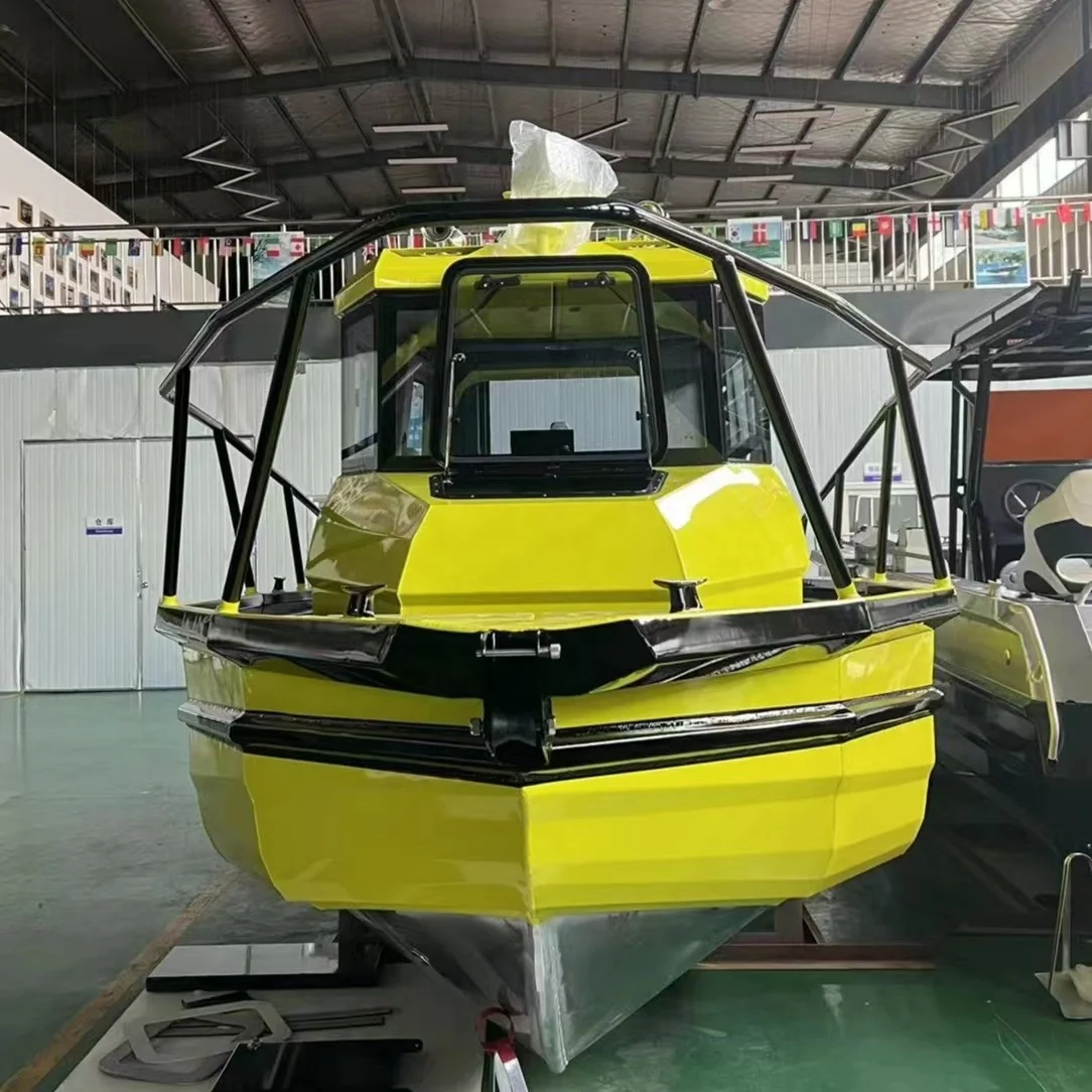 Luxury  Aluminium Fishing Boat Speed Boat Sailing Cabin Boat with Walk-around for Sale Teak Floor