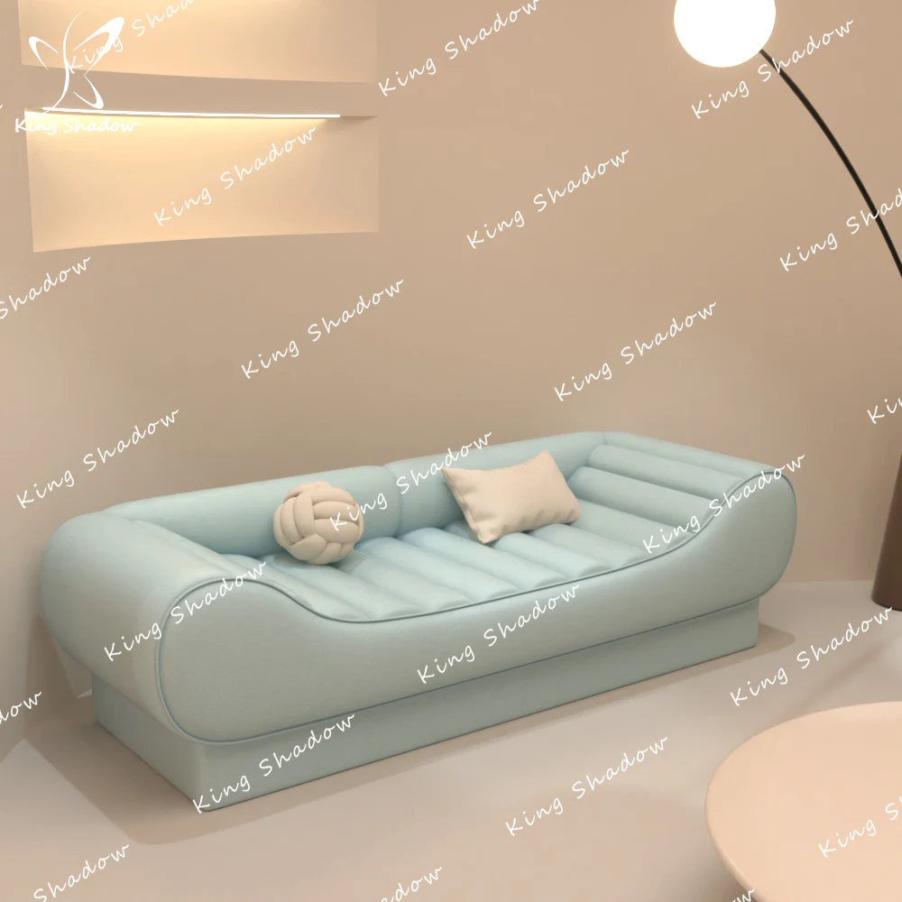 Modern Luxury Leather Cushion Salon Furniture Waiting Sofa Chairs / Sofa Bed European Style Home Furniture Living Room Sofa