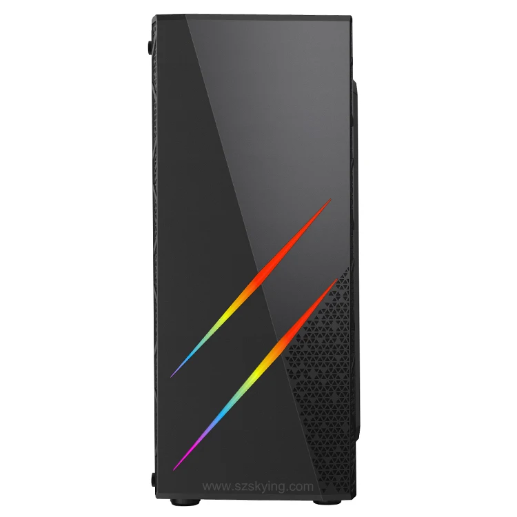 PC Gaming Case 3.0USB RGB Fans With RGB Strip Panel Computer Cabinet Mid-Tower ATX PC Support ATX Motherboard Micro ITX