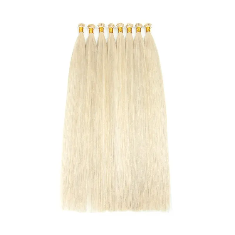 Wholesale Double Drawn Italian Jerry Curl Hair Extensions Prebonded I-Tip and U-Tip Virgin Keratin Human Hair, 24-Inch Options