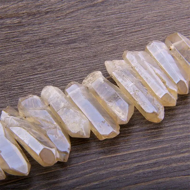 Extra Thin! Raw Slender Quartz Crystal Points Long&Thin Crystal Stick Beads Rough Quartz Points Spike supplies 3-5x35-55mm
