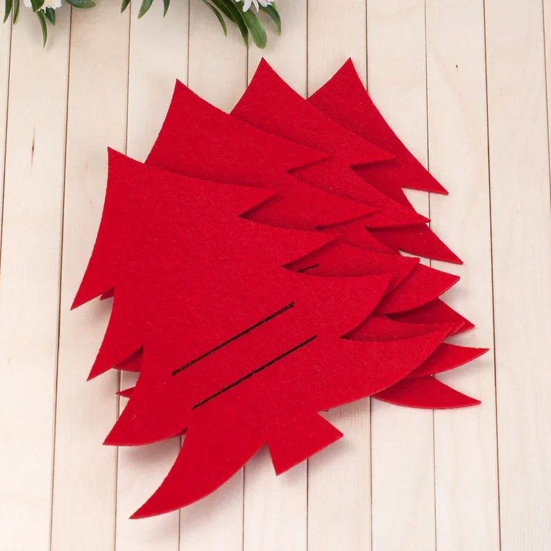 Eco-friendly material felt placemats with cutlery bag and coaster