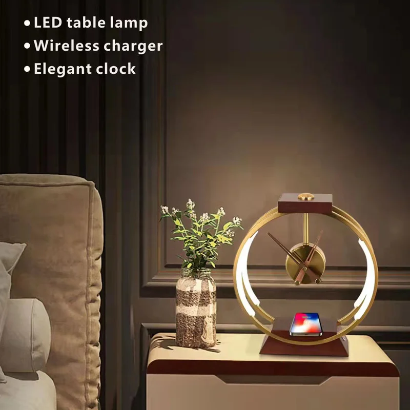 Wholesale customizable mobile wireless bedroom bedside light luxury new study advanced touch charging desk lamp