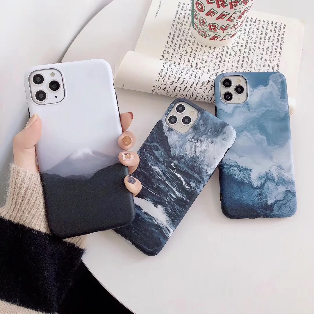 Cool Mountains Scenery Design Soft TPU Phone Case For iPhone 12 Pro 12 Mini 12 Pro Max 11 Pro 11 XS Max XR 8 7 Plus