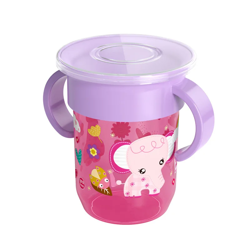 BPA free fancy leakproof miracle 360 drinking cup training cup for kids