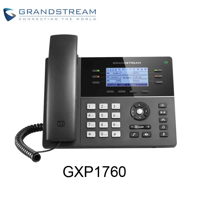 IP-телефон Grandstream среднего диапазона GXP1760 поддерживает 6 линий 3
