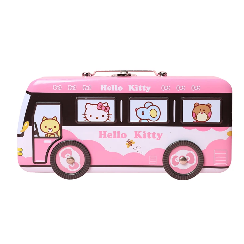 Topsthink рисунок «Hello kitty» 3 слоя металлический пенал доя карандашей, пенал для Портативный ручки школьный автобус школьный пенал для девочек