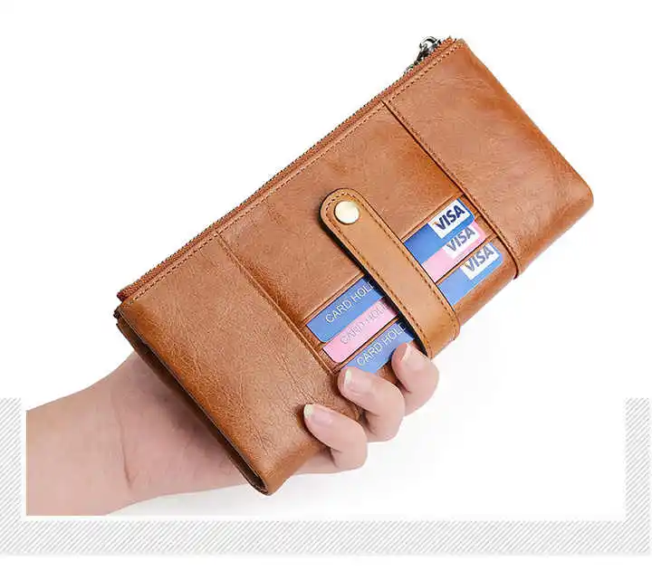 Wholesale Fashion Genuine Leather Custom Women Leather Wallet