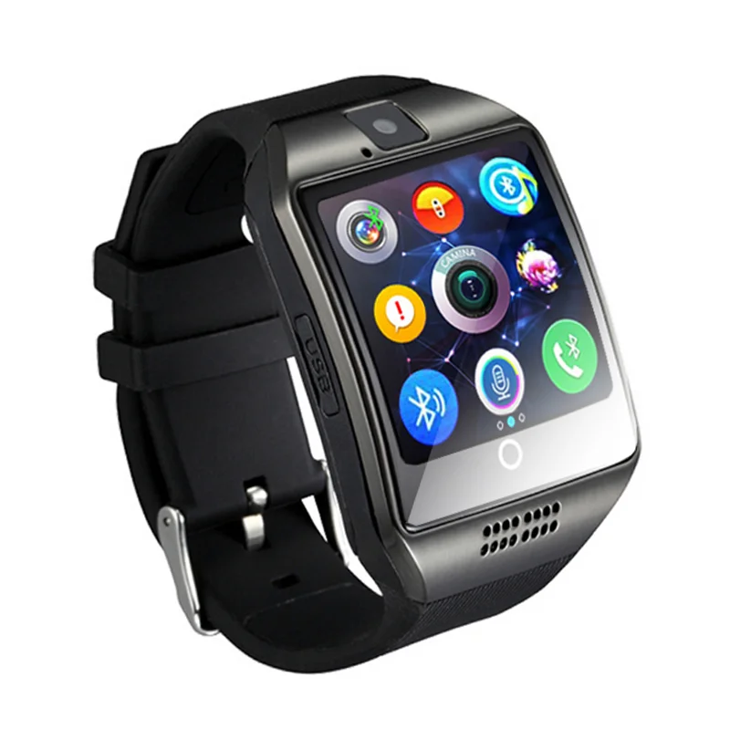 
Wholesale Q18 Smart Watch with Camera Bluetooth Wristwatch SIM Card Support Multi Language for IPhone Android 