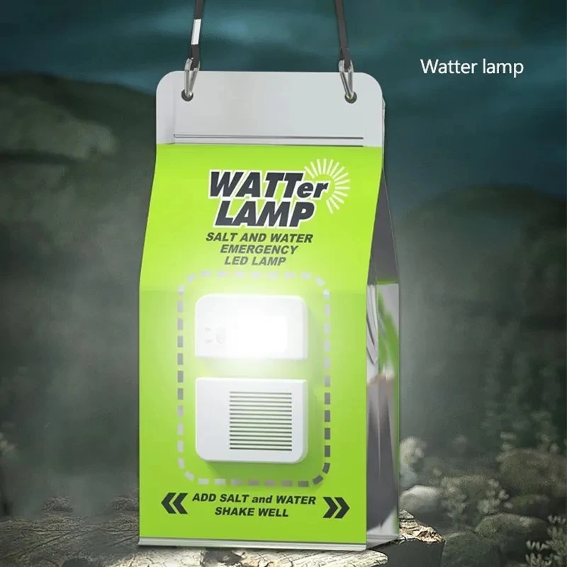 New Design Portable Camping Lampara Lights Led Lantern Outdoor Fishing Salt Water Powered Emergency Lamp Led Salt Water Lamp