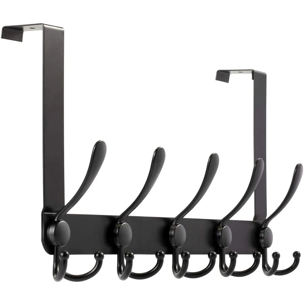 Черный дверные ручки из нержавеющей стали для ванных комнат настенный золото висит крючок одежды шкаф металлические крючки рельсы вешалка дома