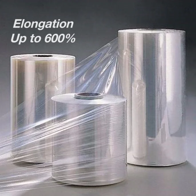 LLDPE Industrial Stretch Film Roll China Packaging Transparent Filmlldpe Jumbo Roll Stretch Film 23 Microns500Mm