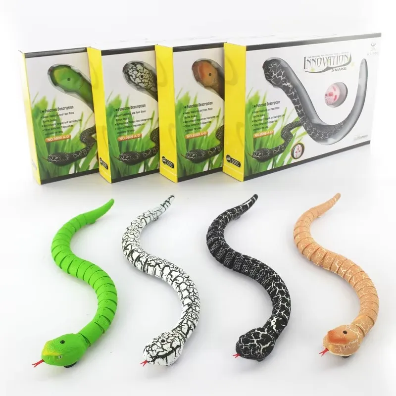 Realistic snake toy infrared remote control animal toys electric rc snake with USB charging cable for kids