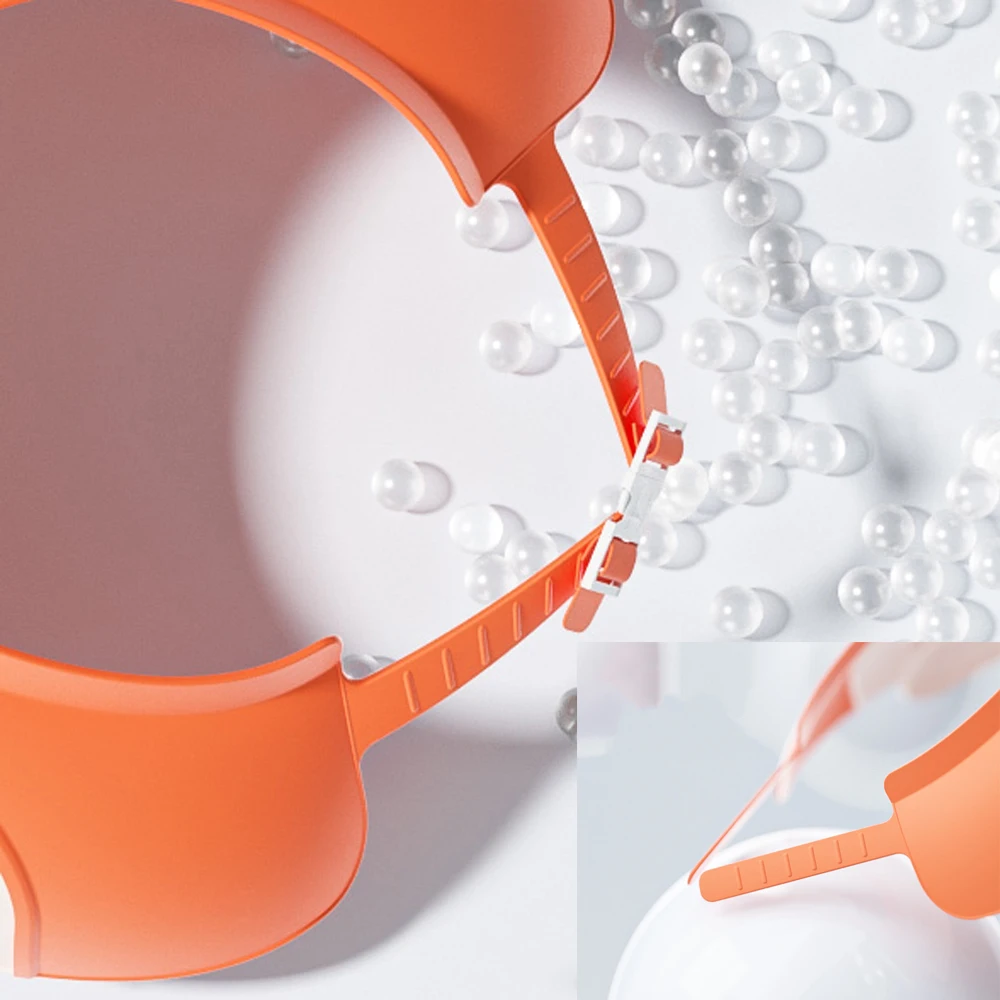 factory supply adjustable soft PP+TPE protect Eyes ears baby  bath bathing visor shower  kids wash hair hat for children babies