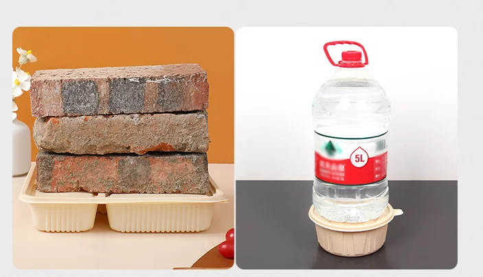 Disposable restaurant togo food eco-friendly corn starch tableware food containers cornstarch tableware