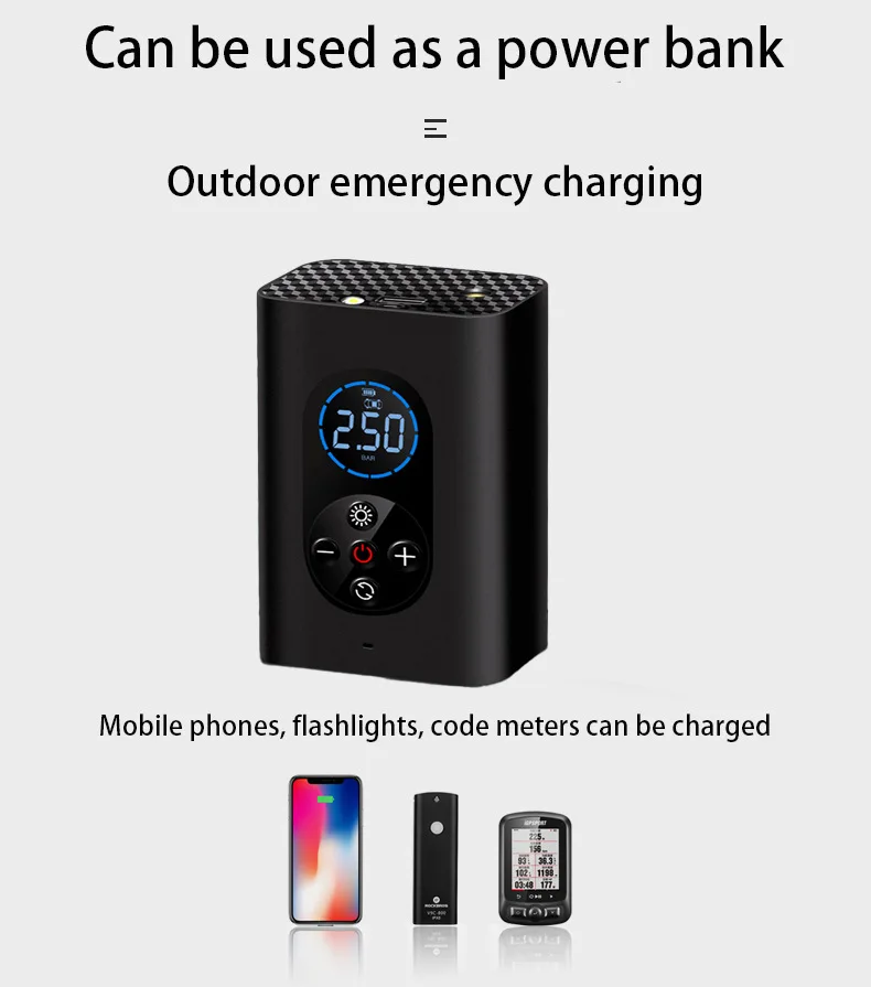 Портативный беспроводной воздушный насос для шин мотоциклов