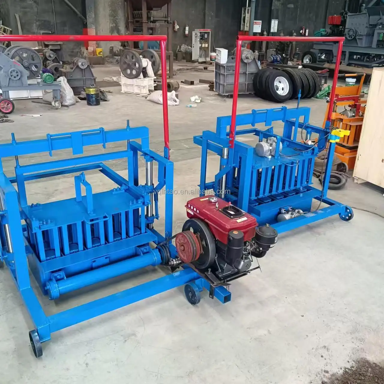 4-45 Small Manual Concrete Cement Block Brick Making Machine for sale in Uganda