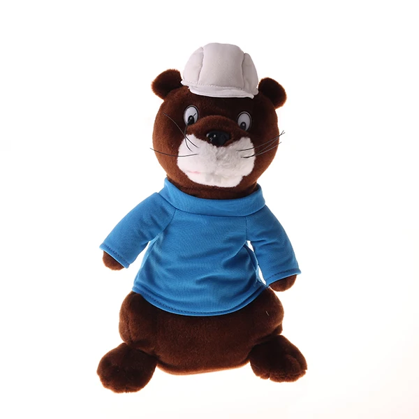 Russian style sing and song electrical plush beaver toys stuffed animals toy