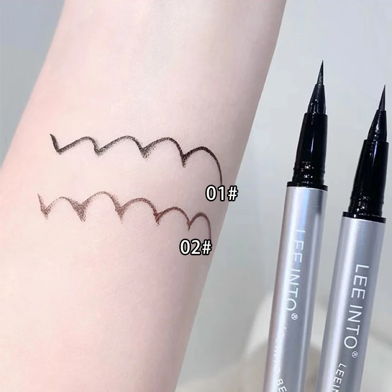 LEEINTO Extremely Fine and Smooth Waterproof Eyeliner Pen Makeup and Color Display Lower Eyelash Liquid Eyeliner