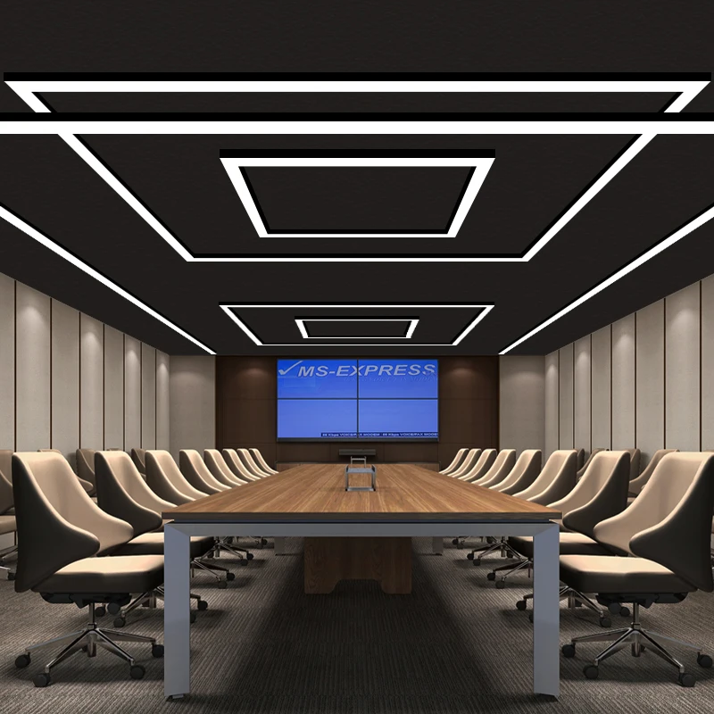 colour aluminum suspended led linear pendant light home ceiling black light fixtures