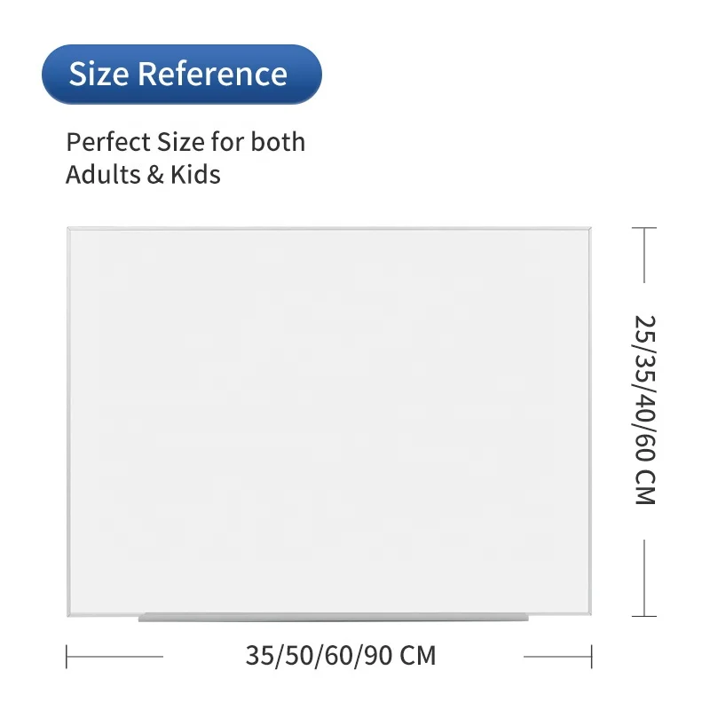Hot Selling Modern Customized Size Magnetic Hanging Wall White Board for Marker Used