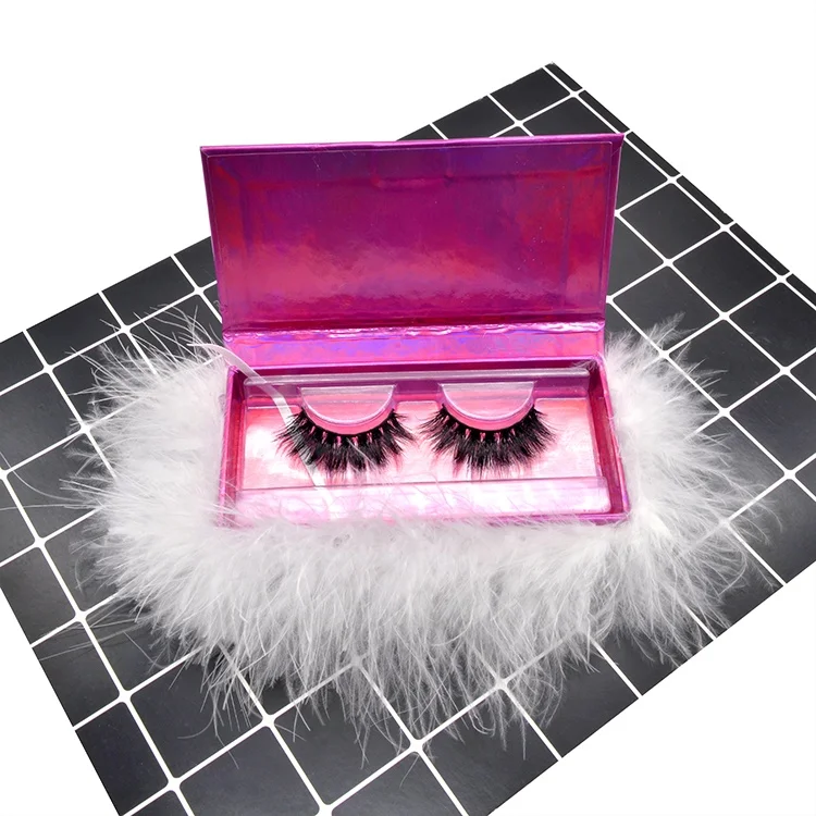 
Bulk Vendor Vegan Create your own brand Eyelashes Luxury Packaging Box Private Label 25MM 27MM 3D 5D Fluffy Real Mink Lashes 