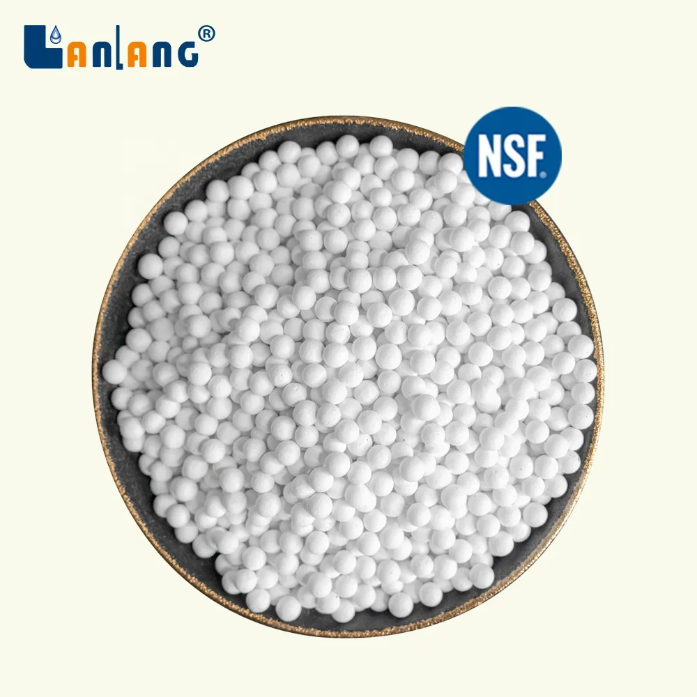 NSF supplier Lanlang dechlorination calcium sulfite ceramic ball water filter chlorine removal materials for water cartridge