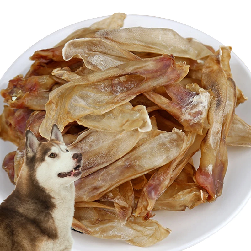 Private Label Pet  natural rabbit ear Chewy Treat Chicken Tenderloin Pet Food Dog Treats Rabbit Ears Chicken Meat