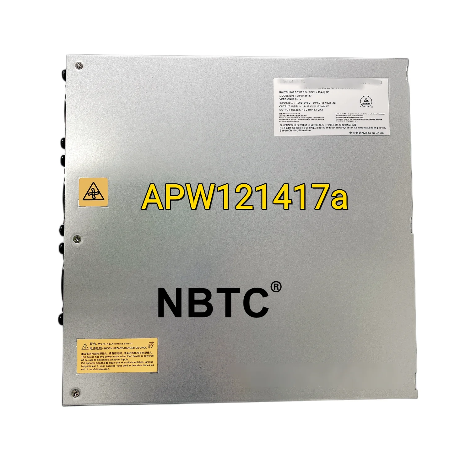 Original Switching Power Supply PSU APW12 APW121417a 14V-17V V1.00 EMC For S19 (Metal Core PCB)  SHA256 Air-cooling