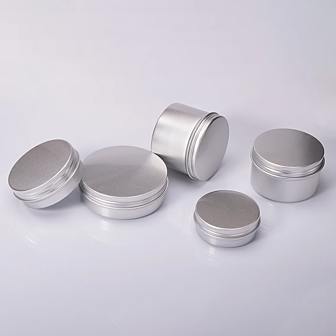10g 30g 50g professional custom aluminum cosmetic jar round tin body cream packaging aluminum powder jar metal tin container