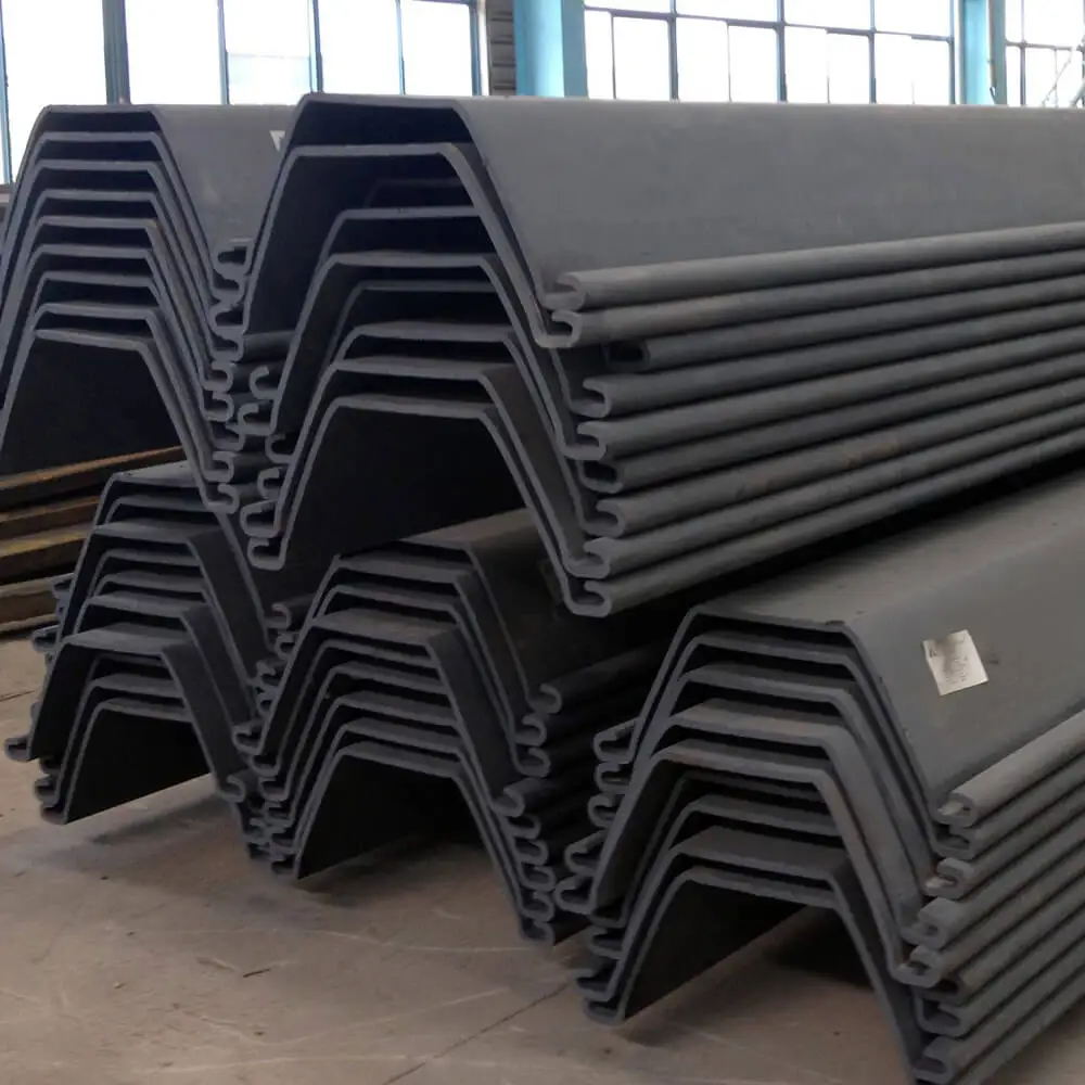 Supplier cost 500 u shape cold formed steel sheet pile piling for quay wall construction